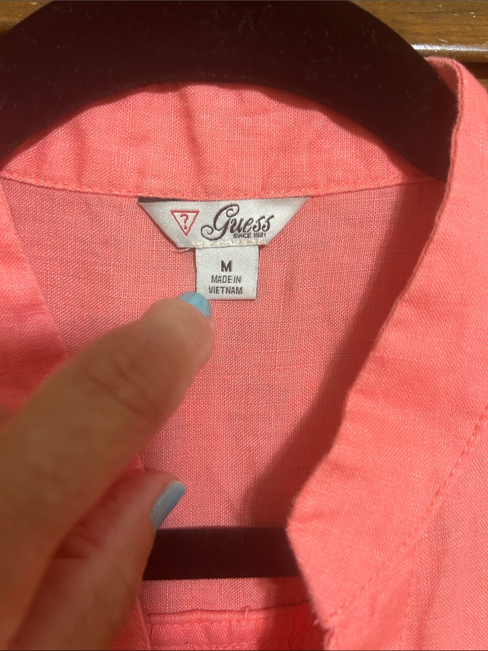 Guess Coral Snap Button Front Sleeveless Utility Linen-Cotton Dress Size M - Picture 6 of 7